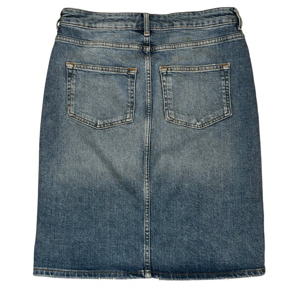 Like new PILCRO and the LETTERPRESS by Anthropologie Denim A-Line Skirt … - Picture 2 of 9